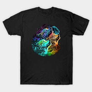 The call of the wolf spirit v2 (round) T-Shirt